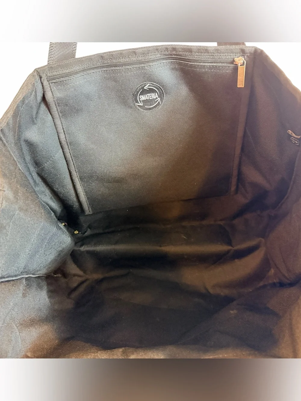 Smateria Bronze Recycled Material Oversized Tote Bag Black Handles